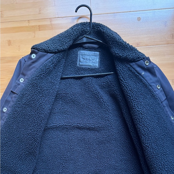 Levi's Black Trucker Sherpa-Lined Field Jacket - Picture 7 of 8